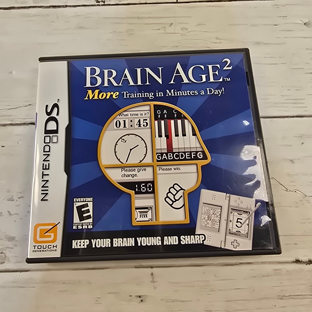 Brain Age 2 More Training in Minutes a Day Nintendo DS CIB NTR-ANME-USA